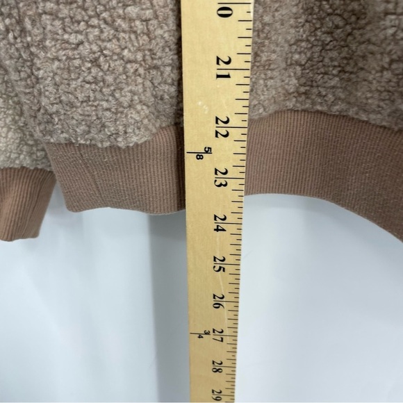 Outdoor Voices OV Megafleece pullover half zip hoodie beige Sz S - Picture 7 of 7